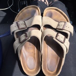 Taupe Suede Birkenstocks soft footbed!